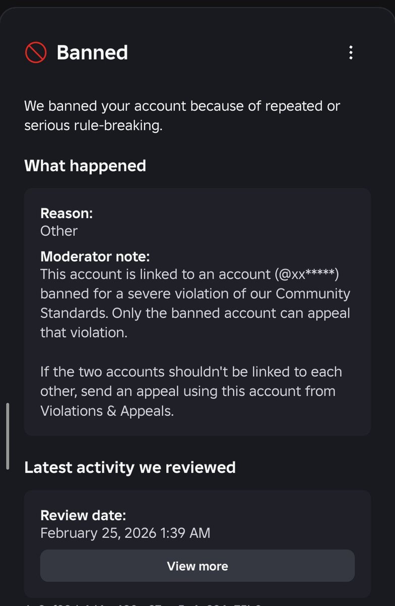 Stove3415's tweet photo. @Roblox y'all really gotta work on unbanning everyone after your ai went rogue and deleted multiple people's accounts.

I got mine deleted and I've been on this platform since 2017-2016

Already sent appeals but they get automatically denied 

my user is moviesteven343 https://t.co/b8W86KnajQ