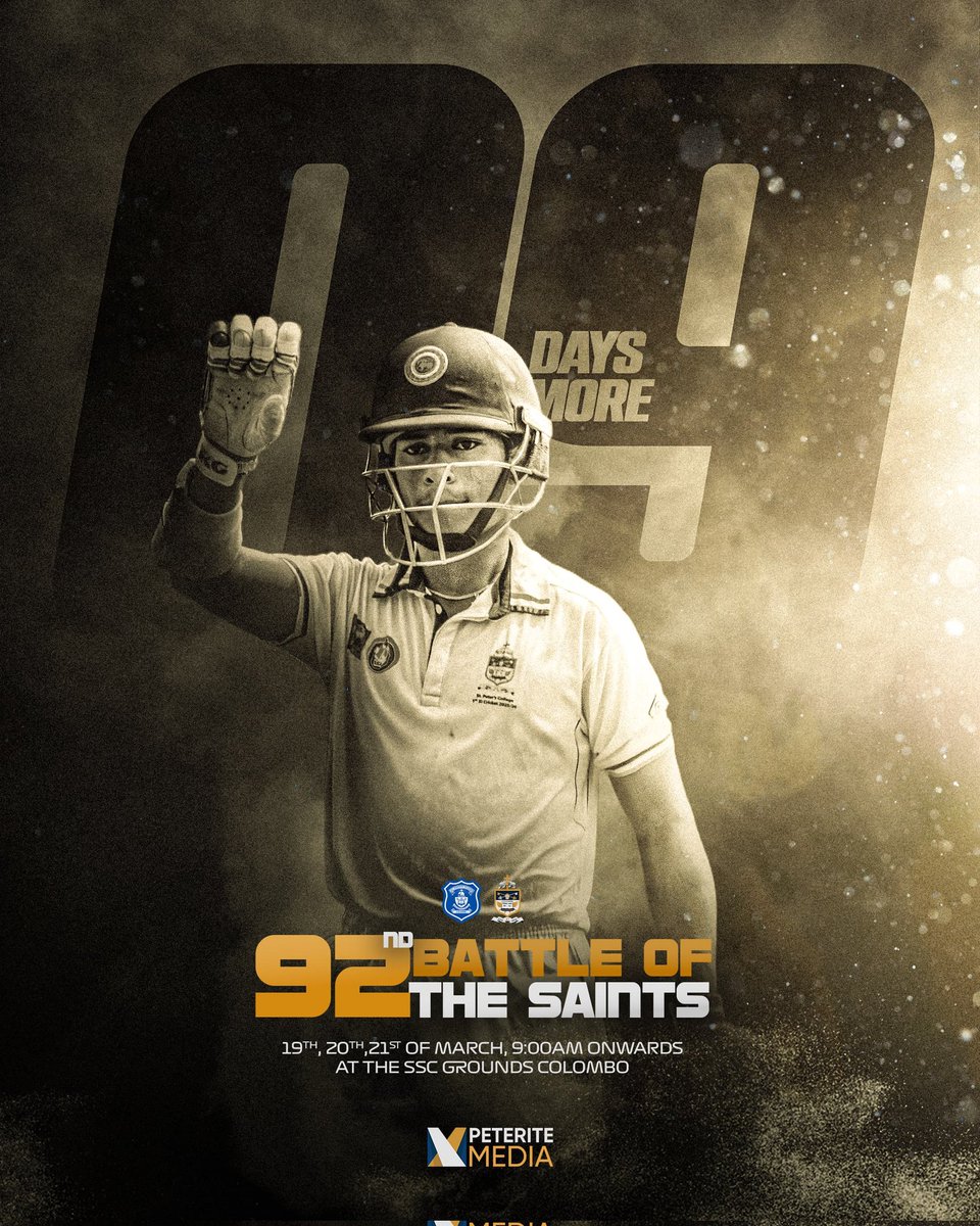 peteritemedia's tweet photo. 9 Days to Go

Only 9 days left until the 92nd Annual Battle of the Saints takes center stage.

Don’t miss the action on the 19th, 20th, and 21st of March at the SSC Grounds as the Saints battle it out on the field.

#BOTS26
#peteritemedia https://t.co/8hcbiZWi6d