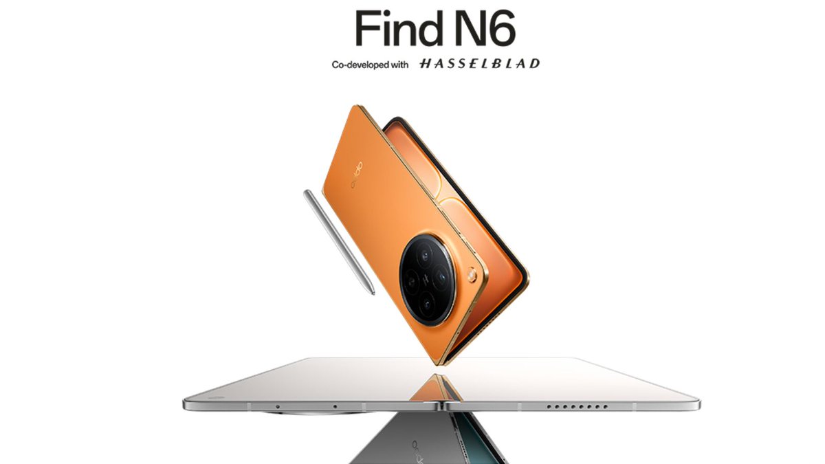 EntireGadgets's tweet photo. Oppo confirmed a global launch for Oppo Find N6 Foldable phone.

📱 Crease-reduced foldable display
📸 200MP Hasselblad camera
🧠 AI stylus support
⚙️ Titanium alloy hinge

Launch date: March 17.

#Oppo #Foldable #Smartphone https://t.co/AAl0tS87mU