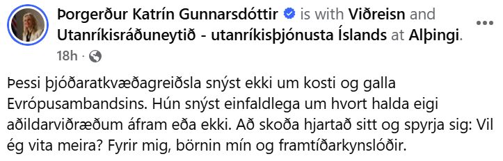 BjBragason's tweet photo. „Skoða hjartað sitt“? „Fyrir börnin“? Mætti ég þá heldur biðja um málefnaleg rök en tilfinningaklám – og vel að merkja þá snýst þetta einmitt um kosti og galla Evrópusambandsins. https://t.co/oEyxcRcdnn