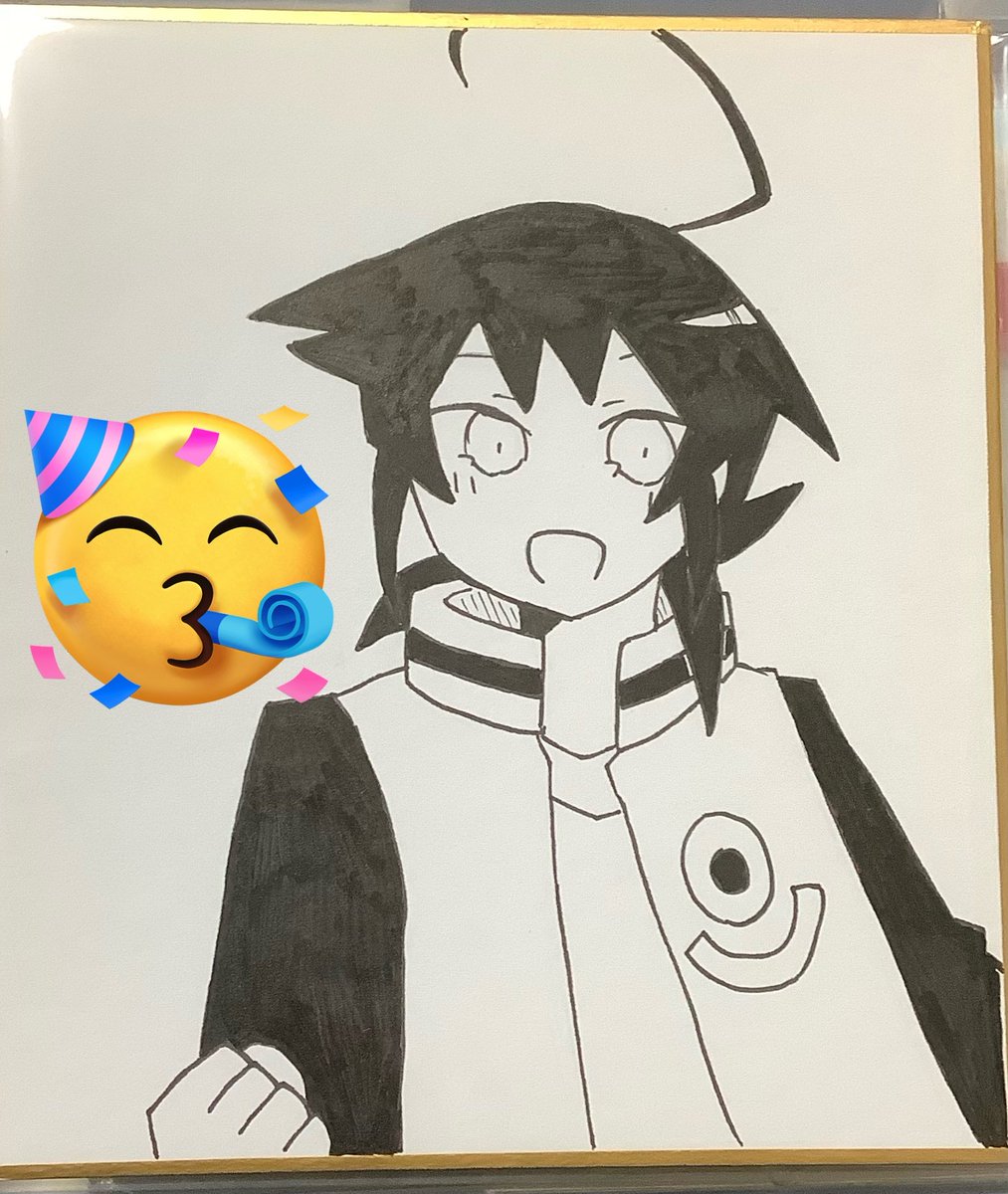 samisyotakon's tweet photo. そういえばね　これはね　📦️オンリーのときにBOOSTしてくれた方おったからねえ　その方たちにおまけでつけてた色紙のピクチャーだよ https://t.co/2FWbcgnAxa