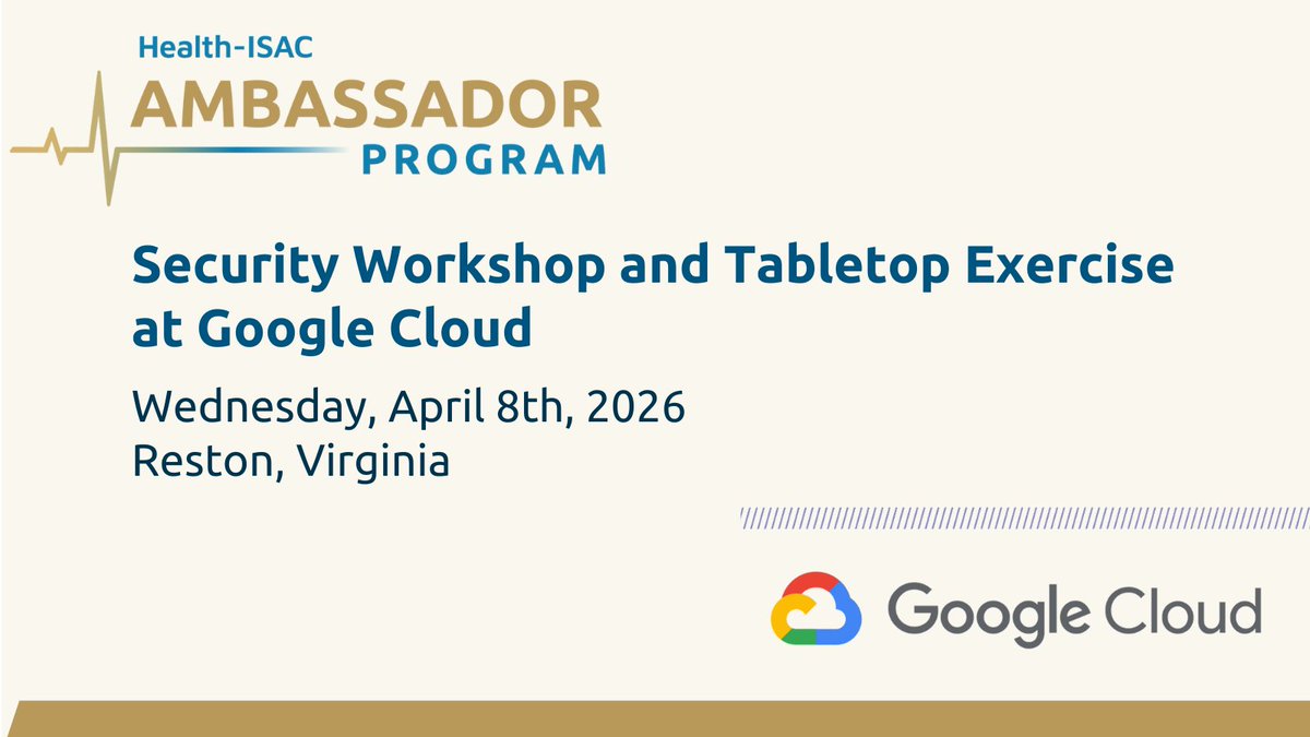 Health-ISAC tweet media