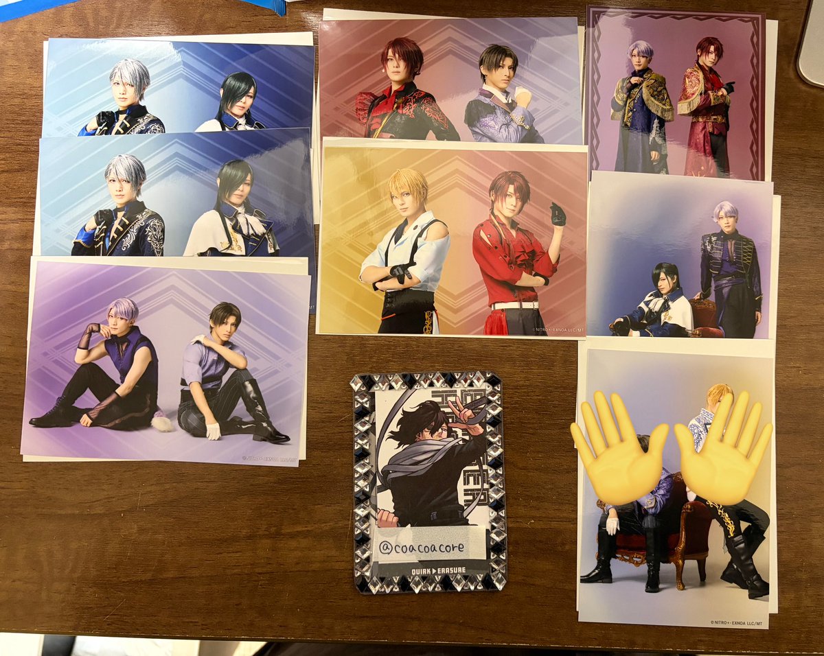 coacoacore's tweet photo. 【譲渡】刀ミュ　静かなる夜半の寝覚め　ランダム　ペアブロマイド  ライブver

譲）
長義＆青江×2、
五月雨＆長谷部
後家＆長谷部、国広、五月雨
五月雨＆青江

求）定価＋送料
※纏めて引き取ってくれる方優先

郵送譲渡希望します。
お気軽にお声掛け下さい。 https://t.co/KDTOSlayt5