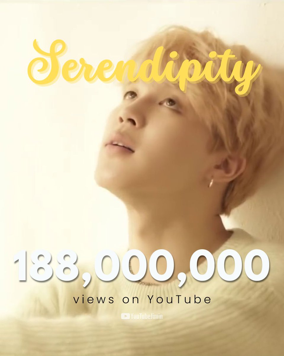 YouTubeJimin's tweet image. 'Serendipity' Comeback Trailer has surpassed 188 million views on YouTube.

Congratulations Jimin! 🥳🎉

Keep streaming!
🔗: youtu.be/BEMaH9Sm3lQ 

#Serendipity #JIMIN #지민