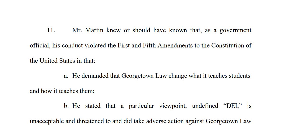CarolLeonnig's tweet photo. NEWWW >> D.C. Bar Counsel has initiated formal disciplinary proceedings against Ed Martin, per doc unsealed this morning. A 2025 prelim probe found evidence Martin misused his govt position in trying to coerce Georgetown law school to drop "DEI" classes https://t.co/ShtUZwLLVp