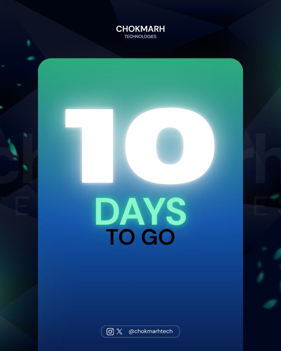 chokmarhtech's tweet photo. Many great ideas never become real products. Others become digital tools people struggle to use.

What if turning ideas into functional digital products was easier?

In 10 days, we unveil something built for that.

#10DaysToGo #ChokmarhTechnologies https://t.co/VHNRYqAg7X