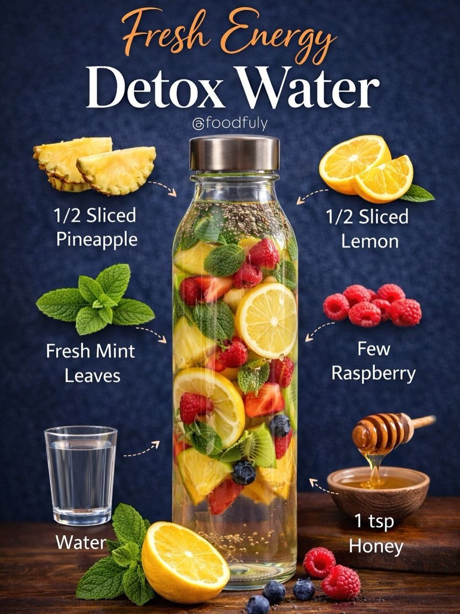 HEALTH__LIVING's tweet photo. Stay refreshed and energised with natural detox water💧🍋🥒🍓 https://t.co/G3kvH2Y3NO