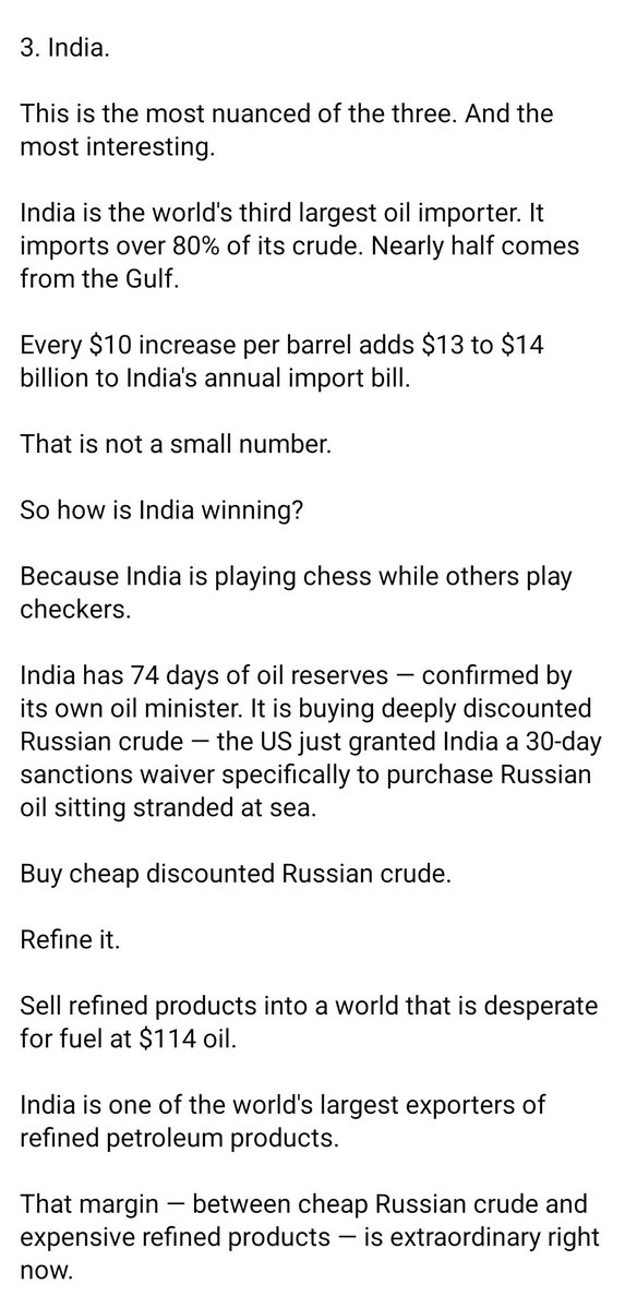 Mrsinha's tweet photo. Very interesting take by @theRealKiyosaki on #IranWar and its impact on "Oil game". https://t.co/b99cbWOGSD