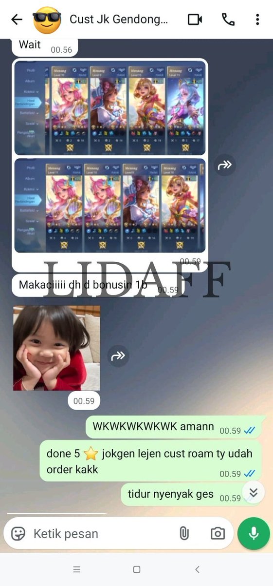 1.5 ⭐ honor lylia
2.25 ⭐ jentik nana cyc lylia 
3.10 ⭐ honor jokgen cust mid 
4.5 ⭐ lejen jokgen cust roam 
yu yg mau joki ml gendong bisa ke wa d bio yaa available qris include req hero proses satset no antri order banyak dpt promo #jokiml