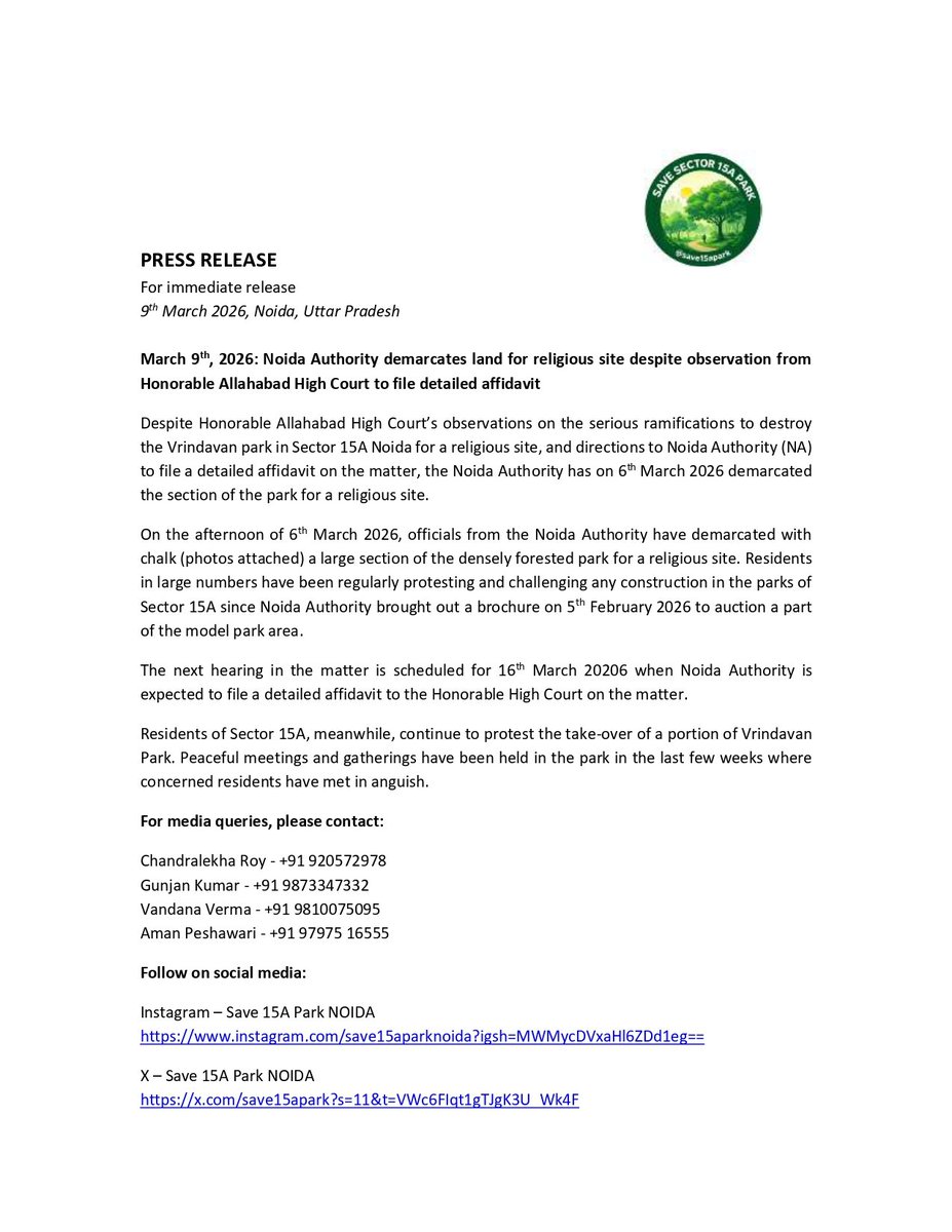 Save 15a Noida park tweet media
