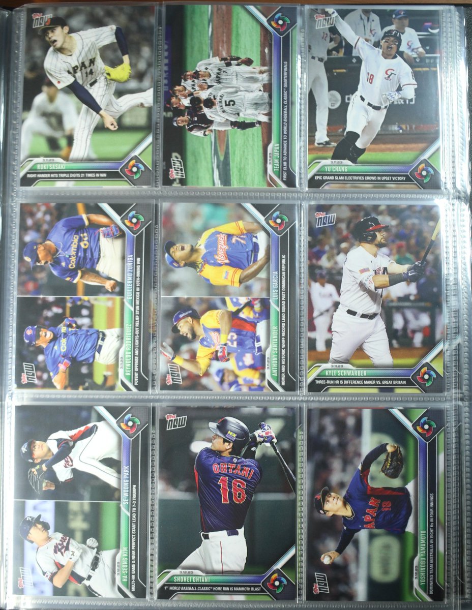 DEDEDEN0167's tweet photo. WBCコレクションの紹介
2023toppsNOW WBC
Base73種類、レリック6種類
全てBaseカラーが良かったが、プエルトリコは25シリからなので全てカラー入りです。
#topps
#toppsJapan
#WBC
#大谷翔平
#DEDENCollection https://t.co/3EvpSSNw3u