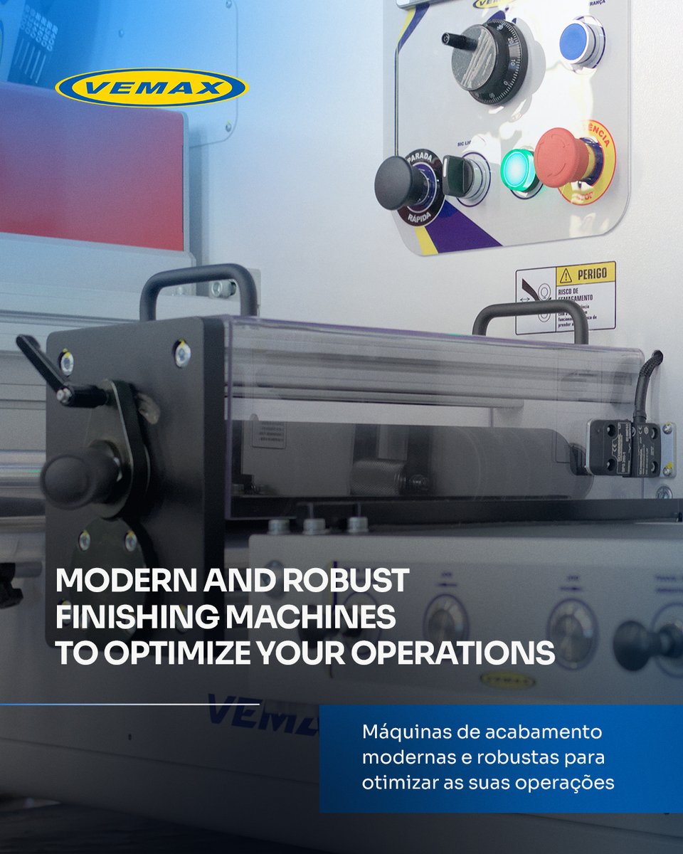 vemaxsa's tweet photo. Each industrial environment has specific requirements that demand solutions designed to guarantee performance, repeatability, and reliability in our clients' daily operations!

With a robust structure, advanced control systems, and efficiency, our equipment optimizes production flow, reduces unscheduled downtime, and provides consistent finishing, even at high speeds and with different types of materials.

Take the opportunity to visit our website and learn more about us!

💻: https://t.co/VvTyc4gSvc

#Vemax #Machines #Machine #Technology