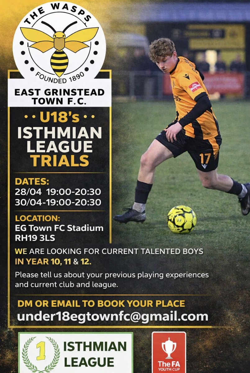 East Grinstead Town FC U18’s tweet media