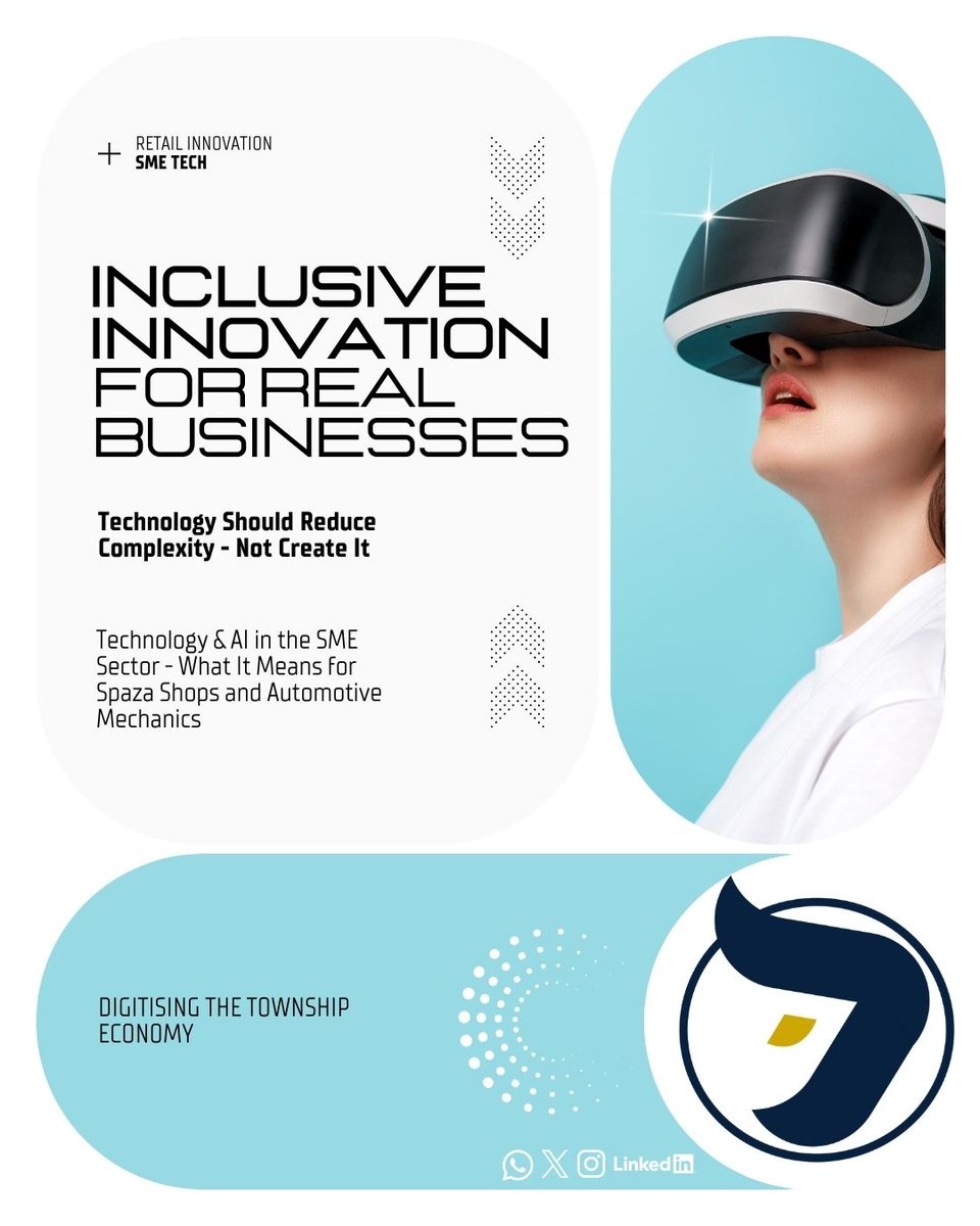 Technology and AI are transforming how SMEs operate - but for many spaza shops and automotive mechanics, the goal is not adopting more systems. It’s about using practical tools that make daily business easier without adding complexity.

Read more: linkedin.com/feed/update/ur…