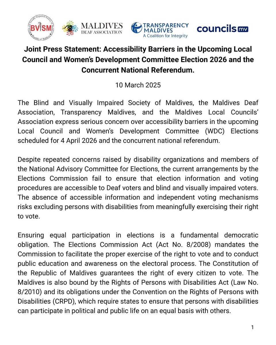 Maldives Local Councils' Association tweet media