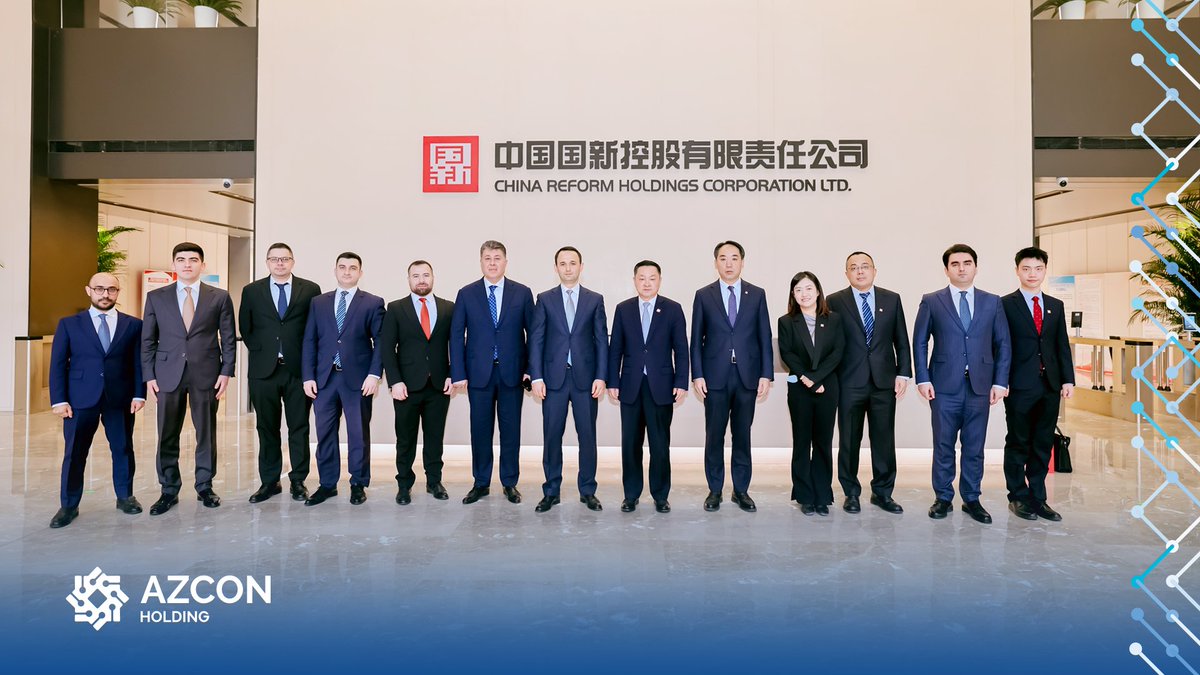 ✅ AZCON Holding-in icraçı direktoru Şahin Babayevin rəhbərlik etdiyi nümayəndə heyəti Çinə səfər çərçivəsində Çin İslahat Holdinq Korporasiyasının partiya katibi və sədri cənab Xu Siveinin rəhbərlik etdiyi nümayəndə heyəti ilə görüş keçirib.

#AZCON