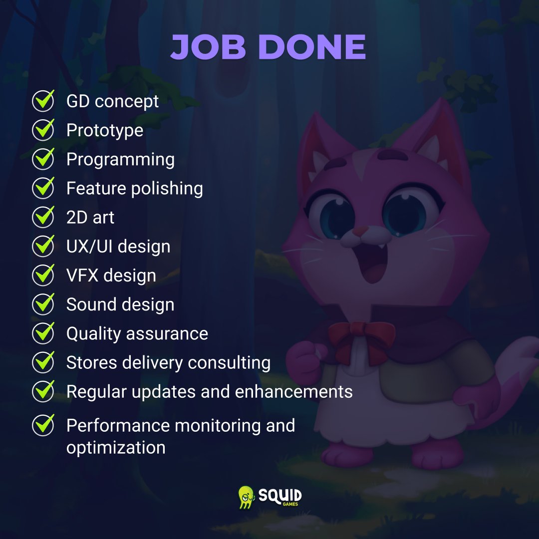 WhimsyGamesDev's tweet photo. 💎 Jellyvale: A Match Tale

A cozy match-3 world brought to life through close collaboration with the client. From idea to a complete game experience.  

Start small. Dream big. Build with Whimsy.  📷 

👉https://t.co/txleMN5546
 
#GameDev #Match3 https://t.co/CLLtiRKqfA