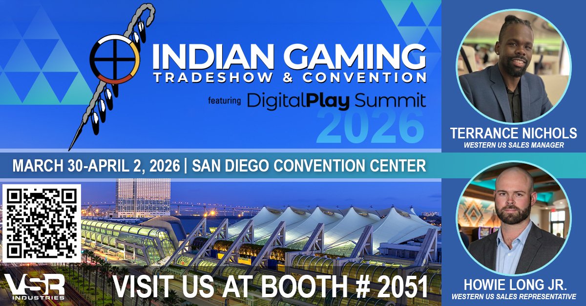 VSRindustries's tweet image. You're invited! We'll be at this year's Indian Gaming Trade Show in booth # 2051. Use this link or QR code for a FREE Silver Pass to the show ($529 Value).
forms.reg.buzz/igt-show-2026/…

#IGA2026 #manufacturing #custommanufacturing #slotbases #slotmachines #sheetmetal #millwork #locks