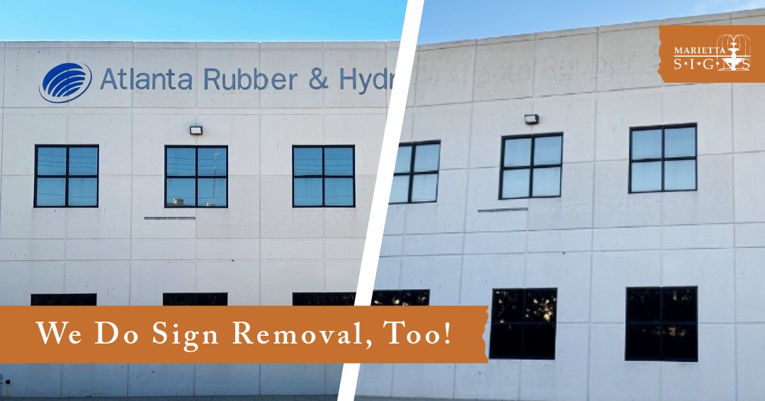 SignsMarietta's tweet image. Sign removal is part of the job, too. If you’re rebranding, moving, or replacing an old sign, we can safely remove existing signage and get your building ready for what’s next—without the headache.#SignRemoval #CommercialSignRemoval #MariettaGA #CobbCounty #MetroAtlanta