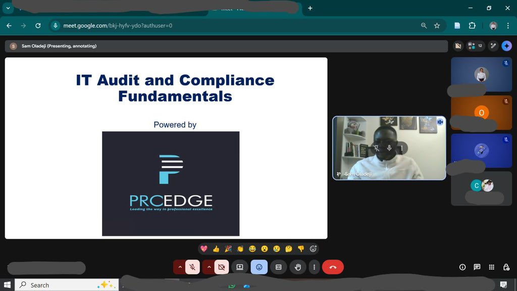 Some weeks ago,
We started another cohort.

Our students were properly onboarded and right now we are excited to guide them as they grow into well trained IT Auditors and Cyber GRC professionals.

#itaudit #cybergrc #techie