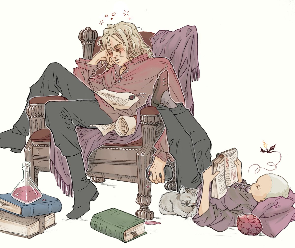 NamiYouffie's tweet photo. favorite brother 🥚🍷 

i just like to think Aegon named one of his sons after Daeron for a reason
#akotsk https://t.co/vb54ZQpSqE