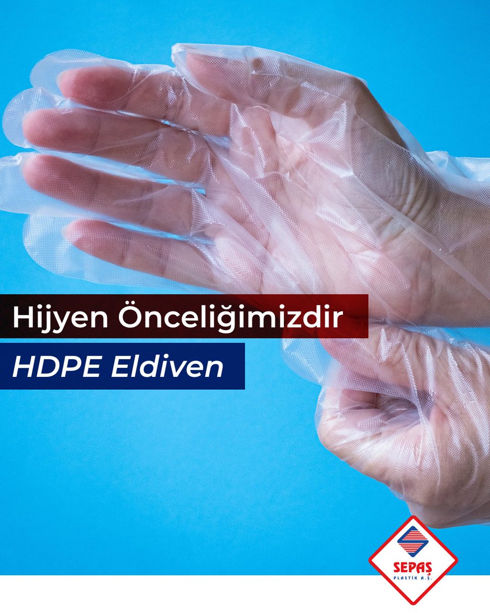 HDPE Eldiven:
🧤 Gıda uyumlu
🧤 Dayanıklı
🧤 Hijyen standartlarına uygun

Sağlık ve güvenlik için kaliteli üretim!

#Sepaş #hdpeeldiven