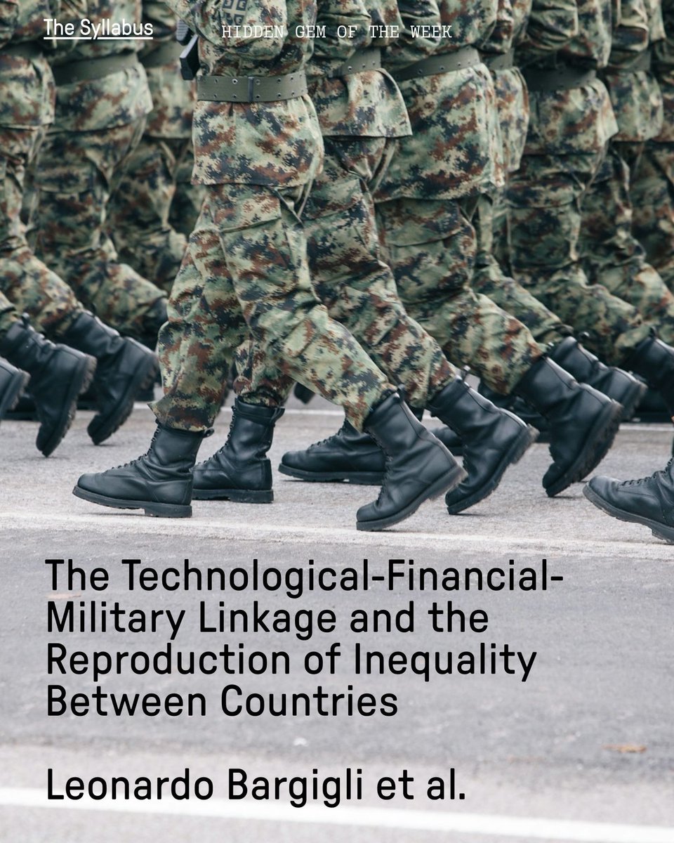 syllabus_tweets's tweet photo. The technological dominance of core countries underwrites their military supremacy, which in turn enforces the extraction of value from peripheral economies. Our hidden gem of the week unravels this “imperialist feedback loop."

By Leonardo Bargigli

https://t.co/hz2QzxD8Se https://t.co/NGaHzXFWVq