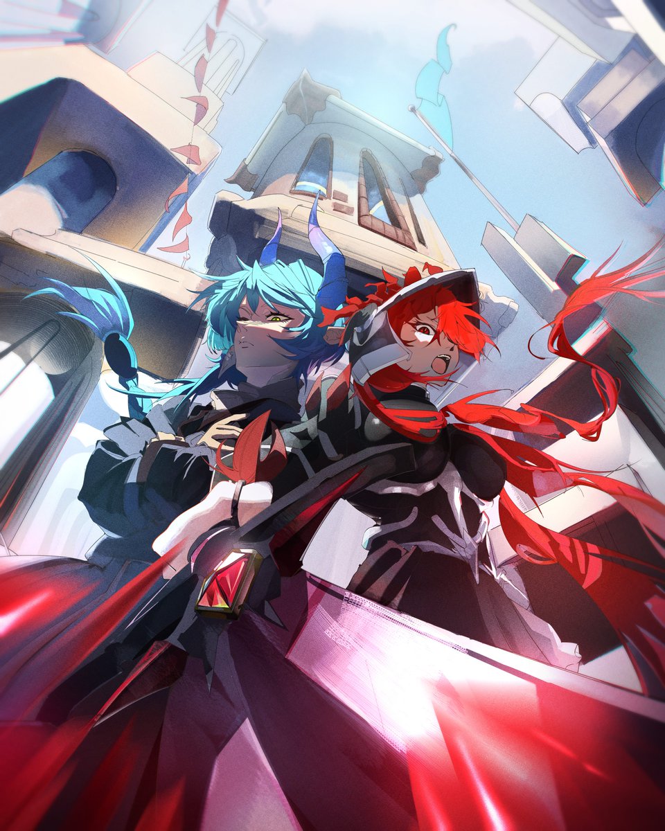 Commission with my friend's 2 OCs!! #Vgencomm