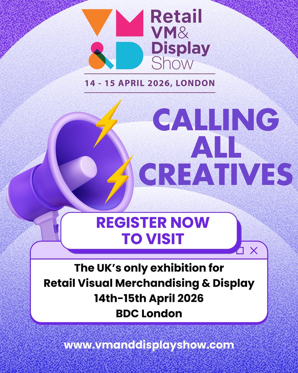 A1RetailMag's tweet image. Join the retail visual merchandising and display industry all under one roof next month at the VM &amp;amp; Display Show! For more info and for free registration, visit ➡️ vmanddisplayshow.com #visualmerchandising #display #retailinteriors #creative #design