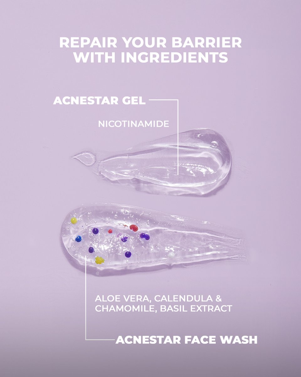 AcnestarGel's tweet image. A compromised skin barrier needs time and the right ingredients to heal. 
AcneStar Gel provides that healing potential with a science-backed formula designed for daily use.

#acnestar #acnestarskincare #acnecare #antiacne #acnetreatment #clearskinroutine #healthyskindaily