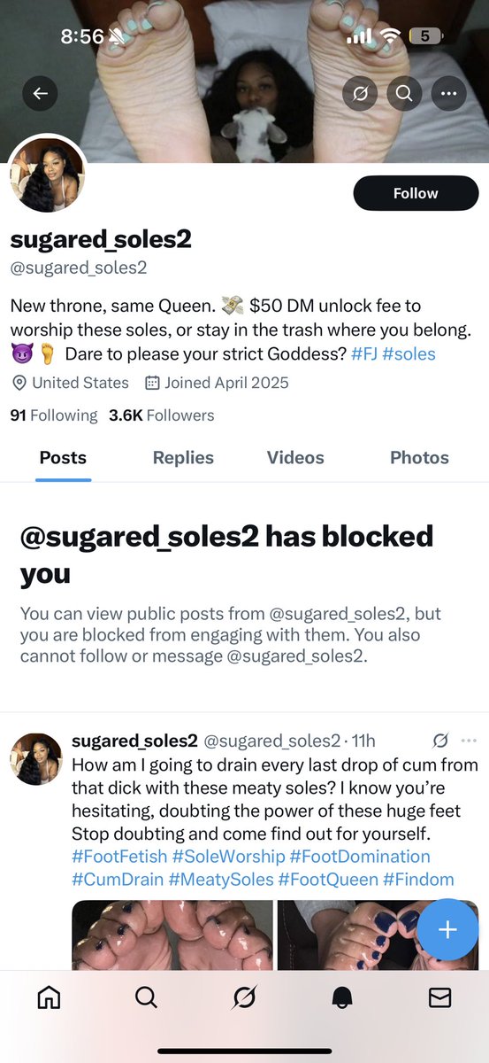 Now I’m blocked. Lmaoooo bet a mf gone still come steal pics/videos. You’re welcome 💋