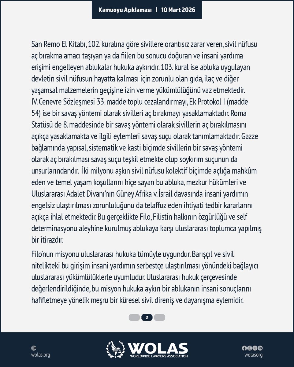 WOLAS - Yeryüzü Avukatları Derneği tweet media