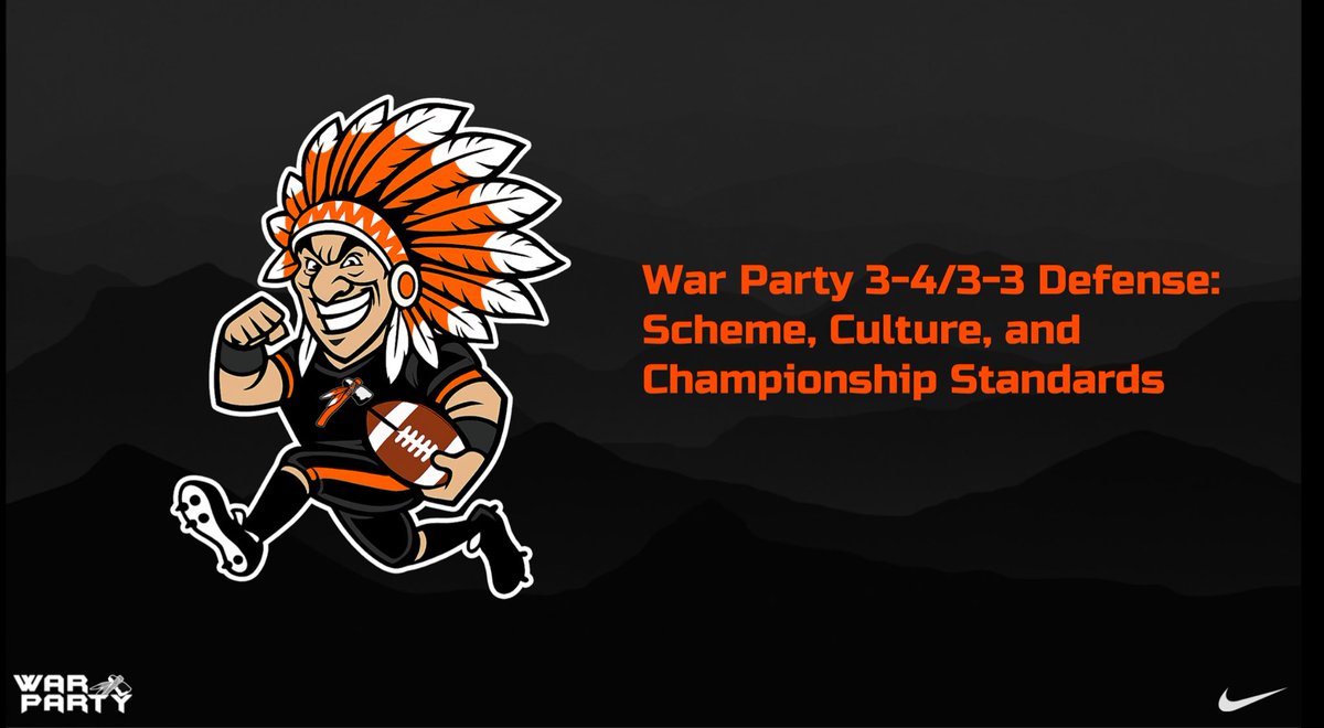 CoachPayne__'s tweet photo. War Party 3-4/3-3: Scheme, Culture, &amp; Championship Standards 🔥🏈

Grateful to @OneBackOff for the opportunity to talk about our @GreenbackFB_ defense in the coming weeks!

Stay Tuned 👀🪓 | https://t.co/VaCUz7HEhF https://t.co/dEZq37XSaz