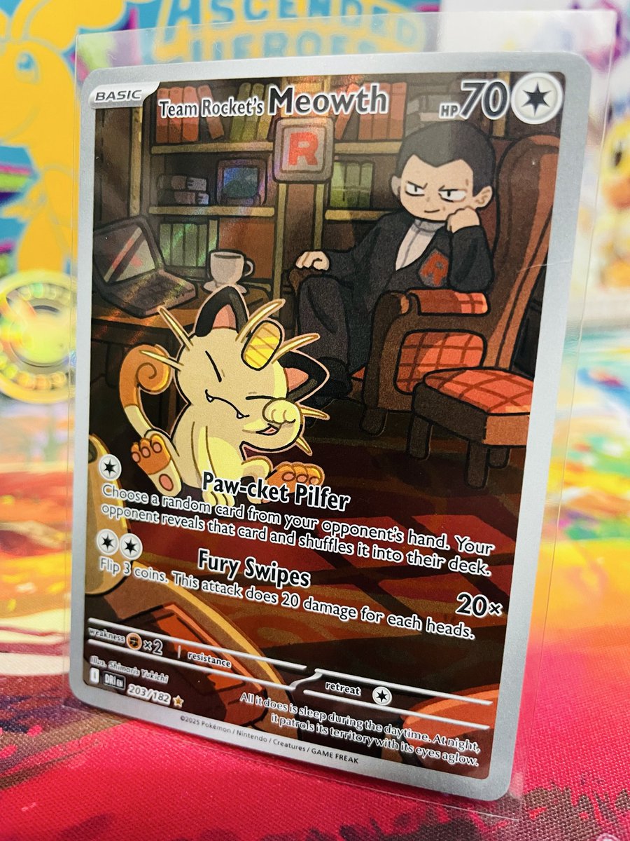 Pulled this last night…
This might be one of the best Meowth cards we’ve ever gotten