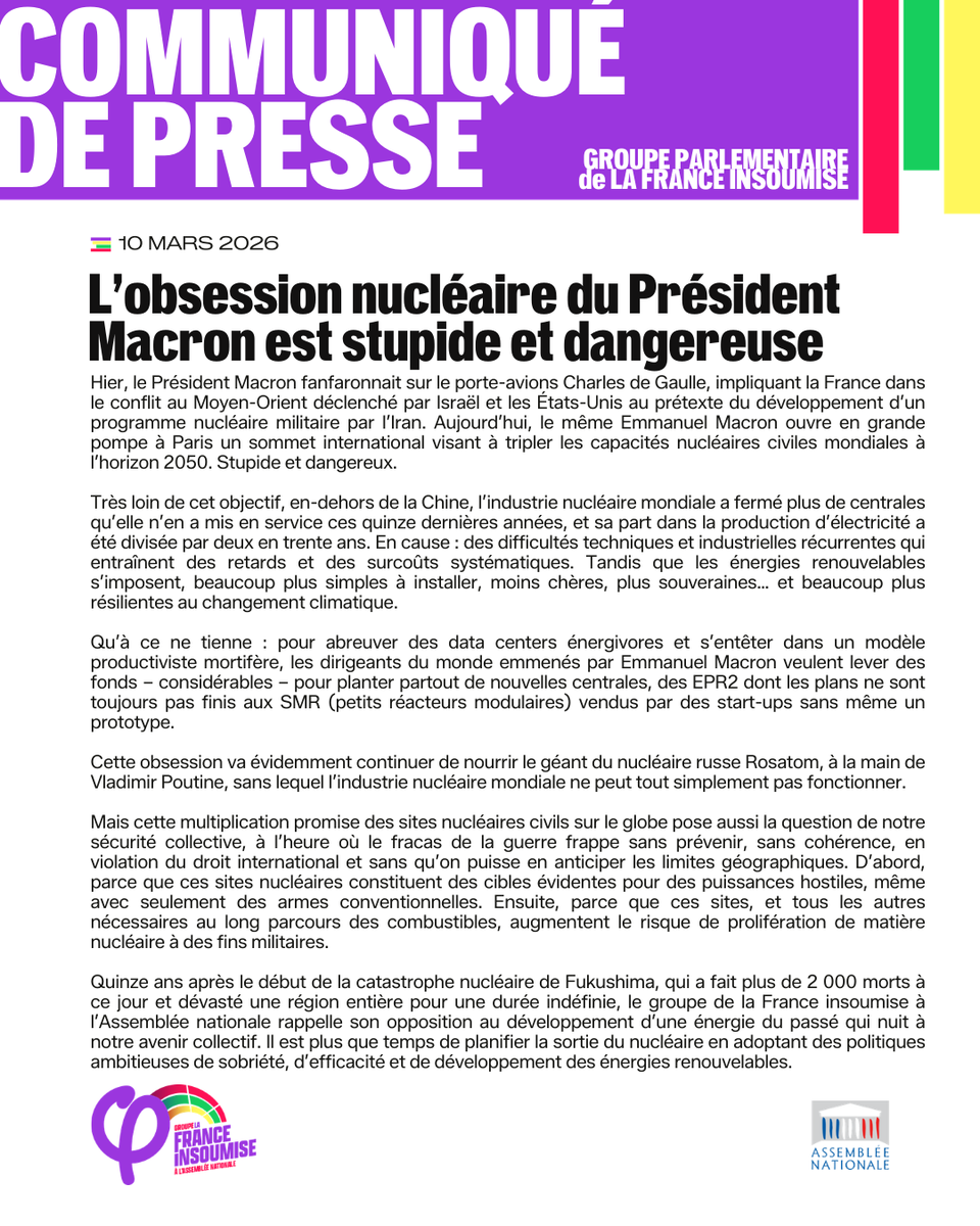 La France Insoumise à l'Assemblée nationale tweet media