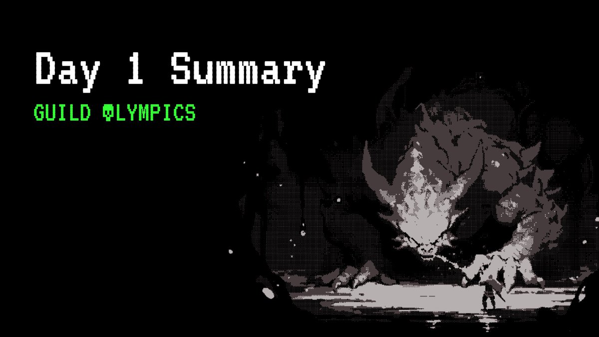 StarkWareLtd's tweet photo. Day 1 of the Starknet Guild Olympics!

A huge first day for the most elite dungeon crawlers on Starknet. https://t.co/9RLST7bLYJ