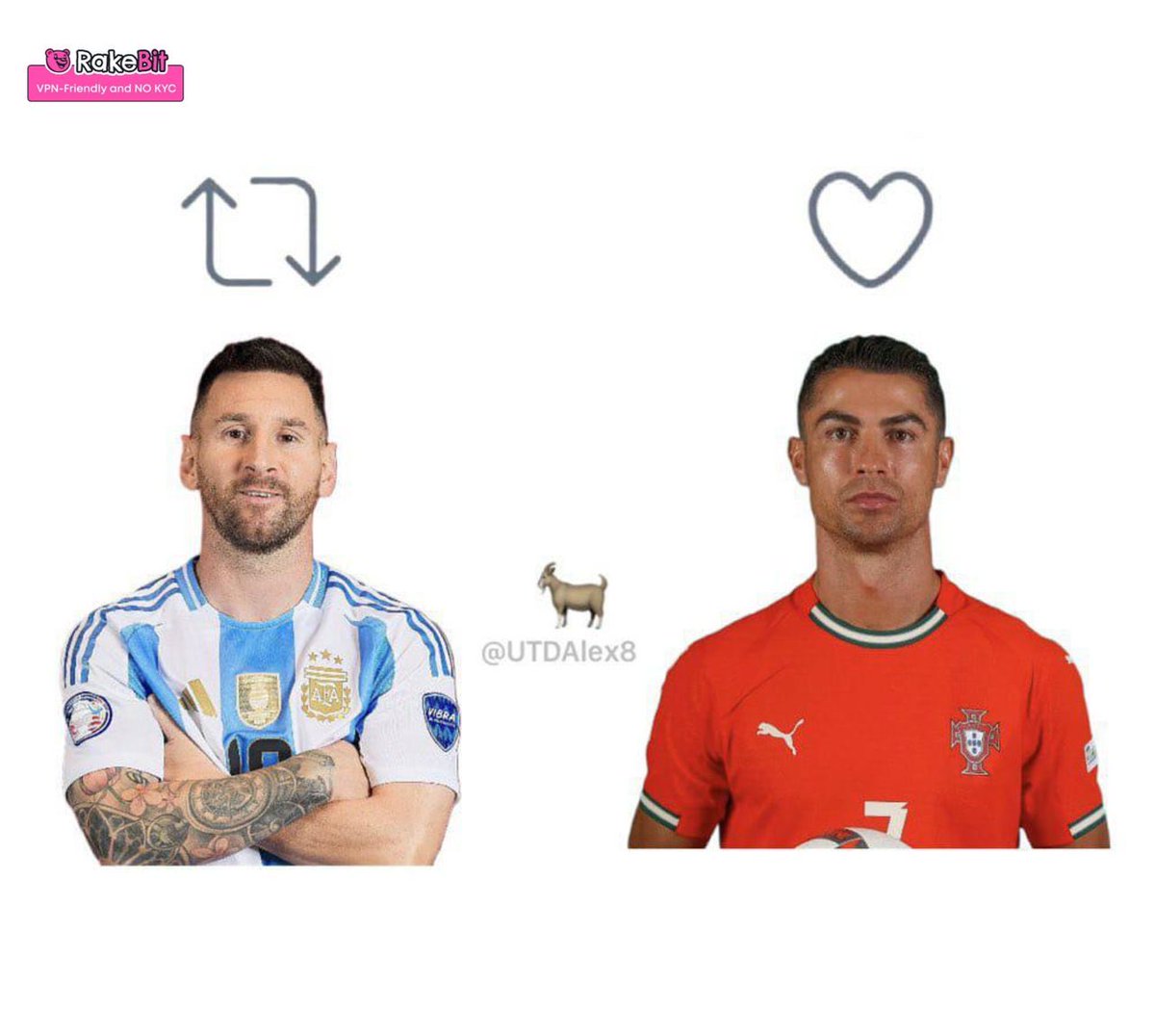 GunnerPuls's tweet photo. Let's see who has the biggest fanbase in the world.

Like for RONALDO ❤️
Repost for MESSI 🔁 https://t.co/hxsfZUSBqf