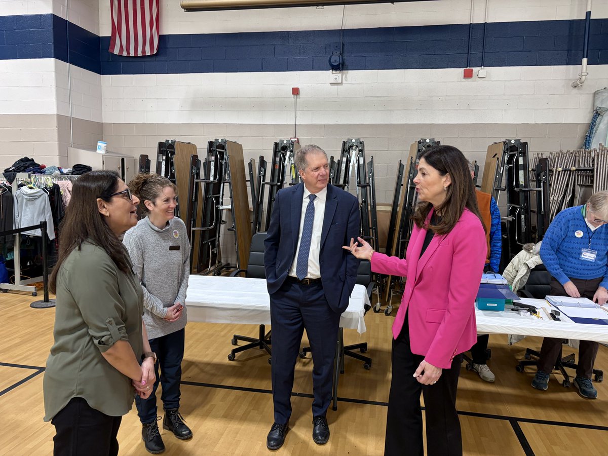 KellyAyotte's tweet photo. Said hello to election workers in Bow this morning — it’s a beautiful day to vote in your town election! ☀️🗳️ https://t.co/8L3gnHA5Du