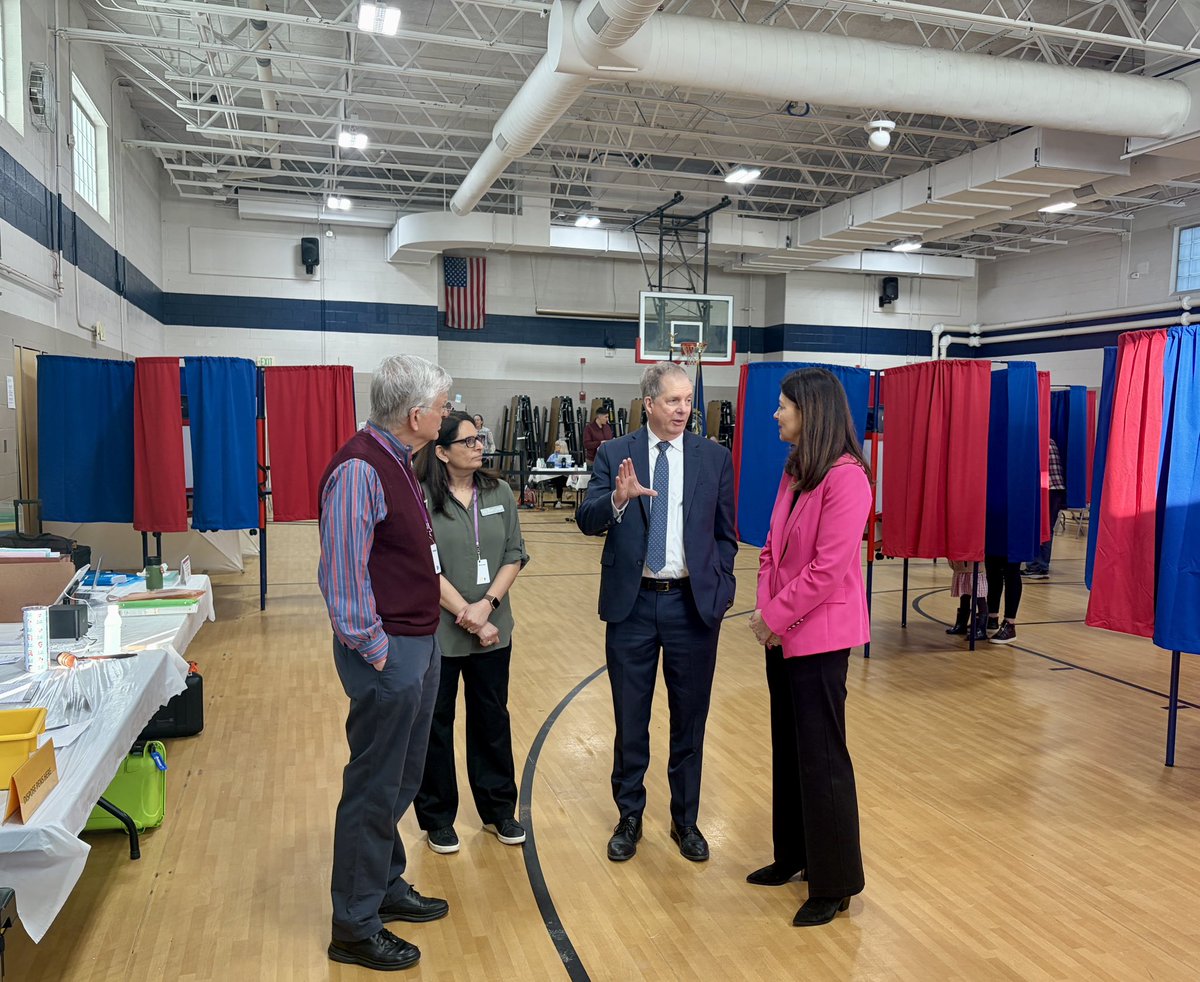 KellyAyotte's tweet photo. Said hello to election workers in Bow this morning — it’s a beautiful day to vote in your town election! ☀️🗳️ https://t.co/8L3gnHA5Du