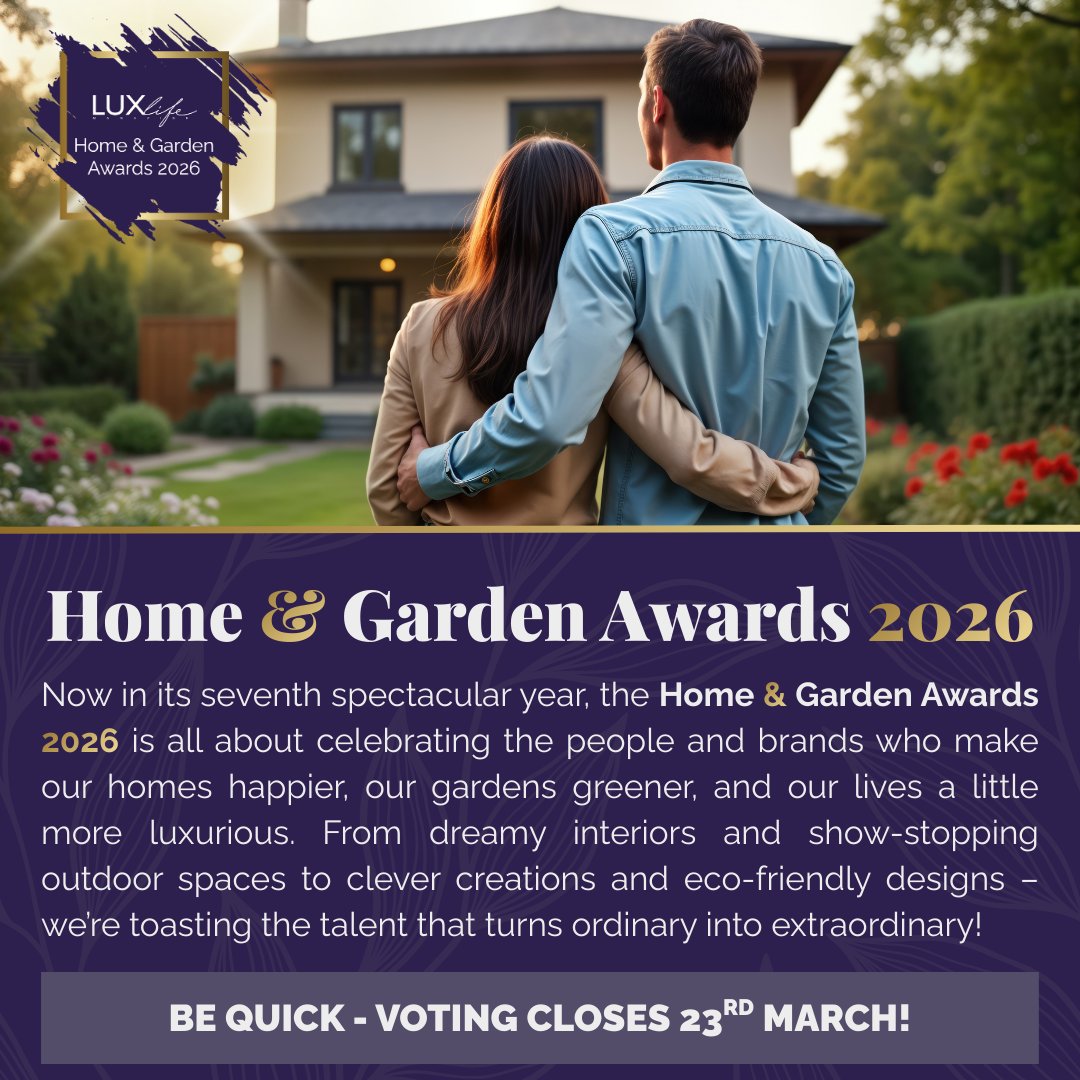 LuxLifestyleMag's tweet image. Nominations are OPEN for the Home &amp;amp; Garden Awards 2026! 🏡✨  

Celebrate the brands &amp;amp; studios elevating interiors and outdoor spaces. 🌷 

Nominate your favourite in design, décor, landscaping &amp;amp; more: 👉 zurl.co/8XLoG
 
#LUXLife #Home #Garden #LuxuryLifestyle