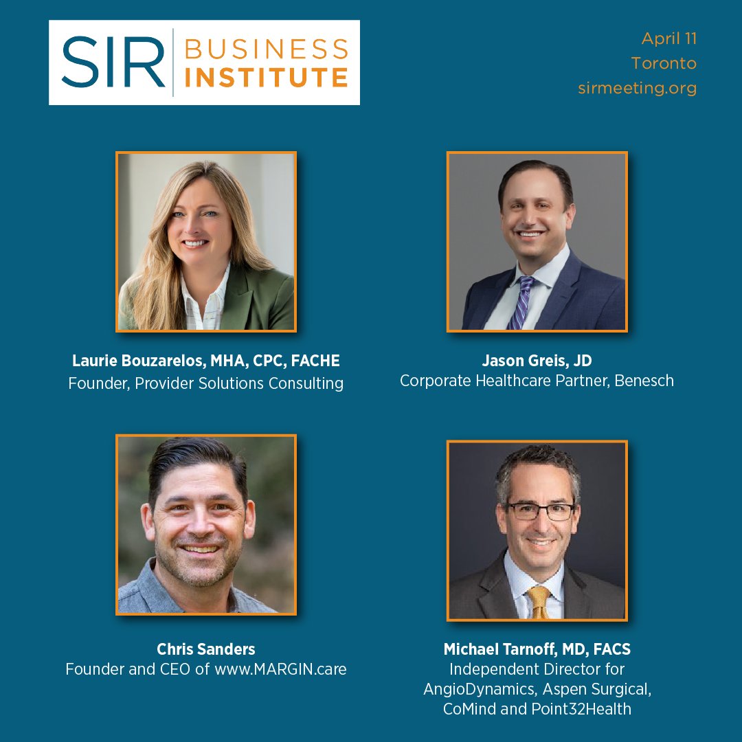 SIRspecialists's tweet image. Meet the speakers for the SIR Business Institute!  

Our expert faculty provides you with a wide range of perspectives when it comes to advancing any #IR practice setting.  

Register today with early bird savings: brnw.ch/21x0C7B