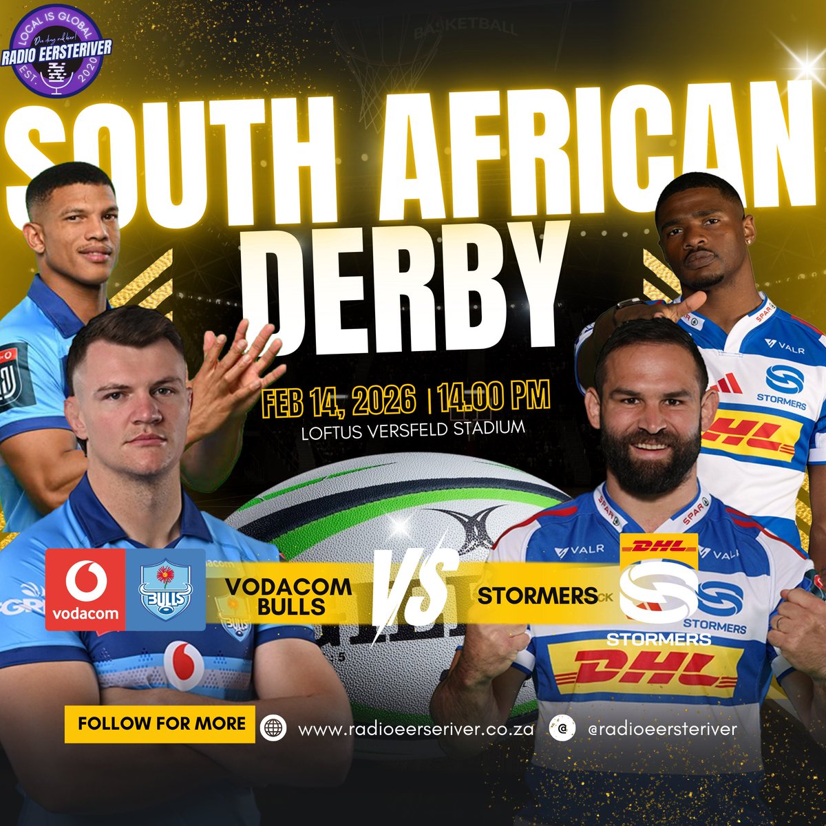 REersteriver's tweet photo. 🔥 Final Round Showdown! The Vodacoms lock horns with the Stormers this Saturday in the ultimate South African derby. Who’s taking the crown? 🏉🇿🇦 #VodacomsVsStormers #DerbyDay #FinalRound https://t.co/ACh0KHcW0J