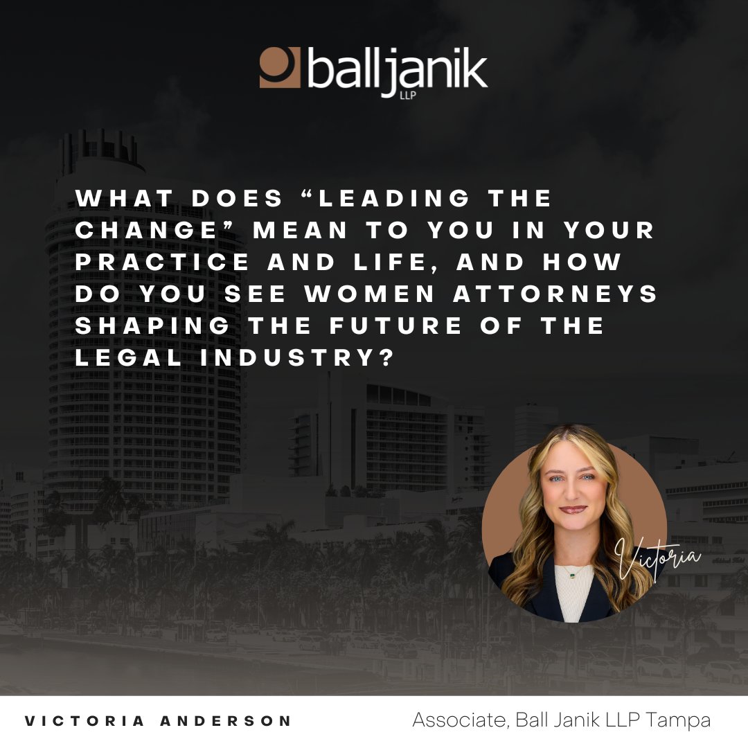 balljanik's tweet photo. Women’s History Month theme: “Leading the Change.” Victoria Anderson on transforming a profession into one where leadership is collaborative, and advocacy is rooted in resilience and empathy.

https://t.co/V8uCs0zLBr

#ConstructionDefect #WomensHistoryMonth #WomenInLaw #BallJanik https://t.co/wfHJbGmjeE