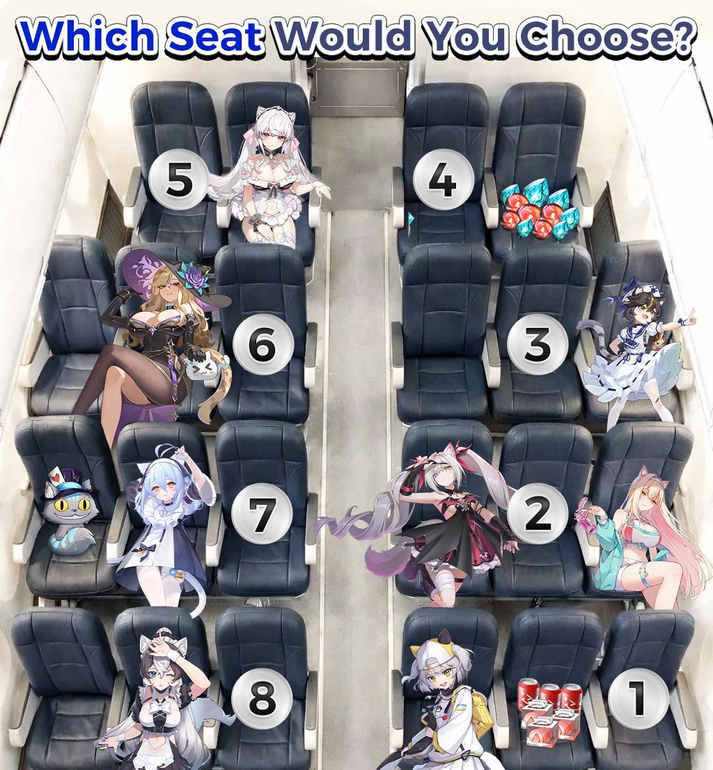 catfantasyen's tweet image. 💺 Which Seat Would You Choose? ✈️

You're on a flight to Catto City…
but the seats are filling up fast. 👀
So… where are you sitting?

🎮 Download on Mobile: app.adjust.com/1e8ovpu2_1ezyd…
🖥️ Download on PC: cat.elex.com

#CatFantasy