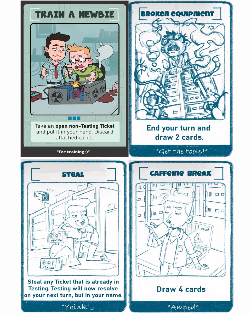 CriticalFix's tweet photo. The verdict is in! 🎨

Miggza is officially the illustrator for Critical-Fix. From servers on fire to coffee-fueled chaos, they nailed the chaos vibe we like.

Thoughts on the new look? 👇

🔗 https://t.co/2ZAyyOst7x
#indiedev #sysadmin #tabletop https://t.co/kLtqYw59mO