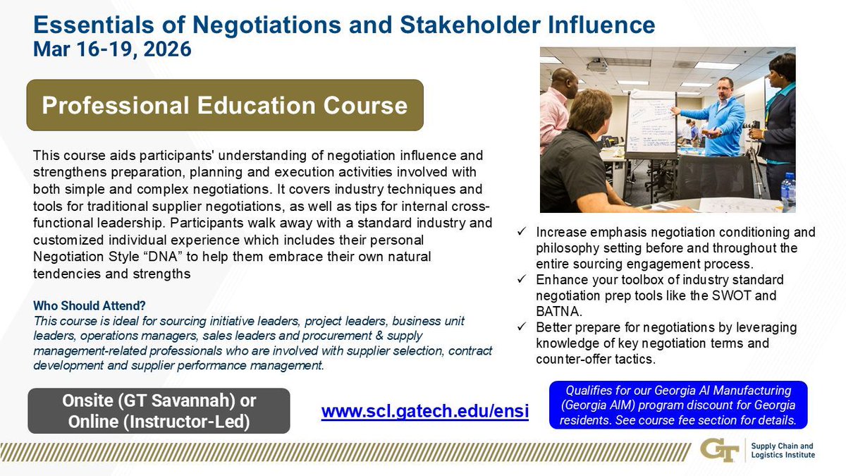 Georgia Tech Supply Chain and Logistics Institute tweet media