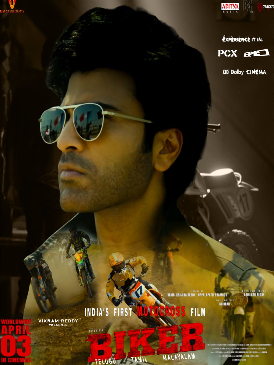 Rohit__Gfx's tweet photo. 𝐈𝐍𝐃𝐈𝐀’𝐒 𝐅𝐈𝐑𝐒𝐓 𝐌𝐎𝐓𝐎𝐂𝐑𝐎𝐒𝐒 
Movie #Biker 🏍🏁

Poster Design by : @Rohit__Gfx

Grand release on April 3rd  @ImSharwanand #MalvikaNair @abhilashkankara @rajeevan69 @ghibranvaibodha @dopyuvraj @UV_Creations

#BikeronApril3rd #BikerMovie https://t.co/BDpuWI658b