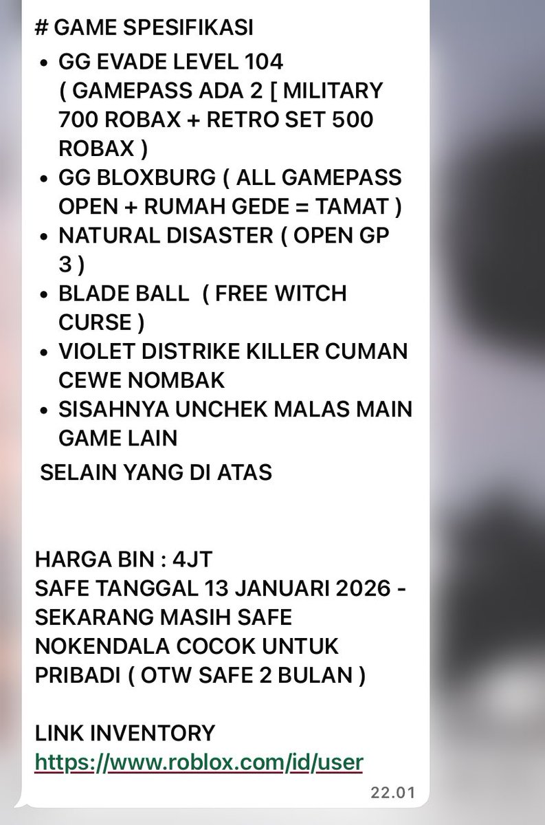 jora OPEN JOKI LEVEL EVADE, @ after dm 🤎 tweet media