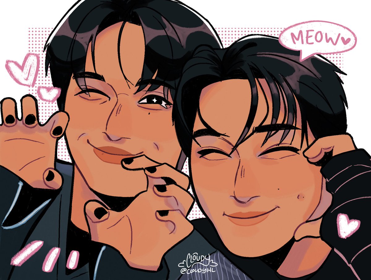 cloudyhl's tweet image. 🐈‍⬛🐈 #우산 #woosan #ateezfanart