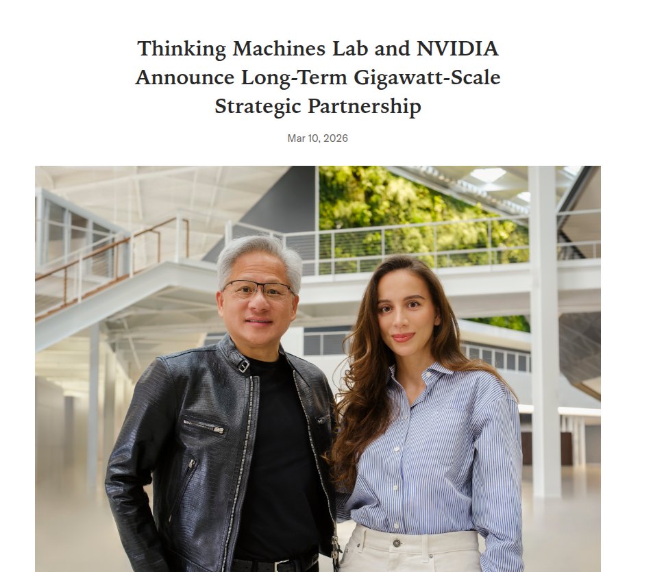 Thinking Machines Lab and NVIDIA just announced a massive partnership ...